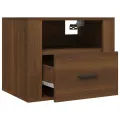 Table de chevet murale Chêne marron 50x36x40 cm