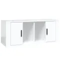 Meuble TV Blanc brillant 100x35x40 cm Bois d'ingénierie