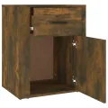 Table de chevet Chêne fumé 50x36x60 cm Bois d'ingénierie