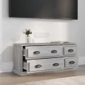 Meuble TV sonoma gris 100x35,5x45 cm bois d'ingénierie