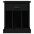 Table de chevet noir 43x36x50 cm