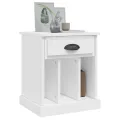 Table de chevet blanc 43x36x50 cm