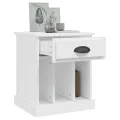 Table de chevet blanc 43x36x50 cm