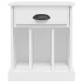 Table de chevet blanc 43x36x50 cm