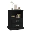 Tables de chevet 2 pcs noir 43x36x60 cm
