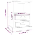 Tables de chevet 2 pcs noir 43x36x60 cm
