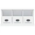 Meuble TV blanc 100x35x50 cm bois d'ingénierie