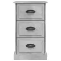 Table de chevet gris béton 39x39x67 cm bois d'ingénierie