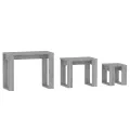 Tables gigognes 3 pcs Sonoma gris Bois d'ingénierie