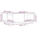 Table basse Noir 100x101x40,5 cm Bois massif de pin