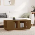 Table basse Marron miel 110x50x40 cm Bois massif de pin