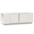 Table basse Blanc 110x50x40 cm Bois massif de pin