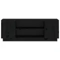 Meuble TV Noir 110x35x40,5 cm Bois de pin massif