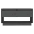 Meuble TV Gris 74x34x40 cm Bois de pin massif
