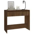 Table console Chêne marron 89x41x76,5 cm Acier