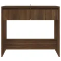 Table console Chêne marron 89x41x76,5 cm Acier