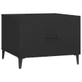 Tables basses avec pieds en métal 2 pcs Noir 50x50x40 cm