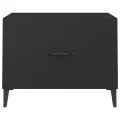 Tables basses avec pieds en métal 2 pcs Noir 50x50x40 cm