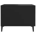 Tables basses avec pieds en métal 2 pcs Noir 50x50x40 cm