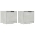 Tables de chevet 2 pcs Gris béton 40x39x40 cm