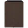 Table de bar et dessus en verre marron 105x80x110 cm poly rotin
