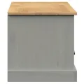 Meuble TV VIGO gris 156x40x40 cm bois massif de pin
