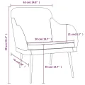 Fauteuil Rose 63x76x80 cm Velours