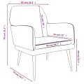 Fauteuil Gris clair 62x79x79 cm Velours
