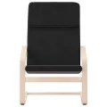 Chaise de relaxation Noir Tissu