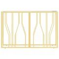 Table console 110x30x70 cm acier inoxydable et verre