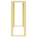 Table console 110x30x70 cm acier inoxydable et verre