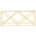 Table basse 110x45x45 cm acier inoxydable et verre