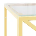 Table basse 110x45x45 cm acier inoxydable et verre