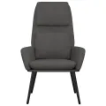 Chaise de relaxation Gris foncé Tissu