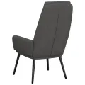 Chaise de relaxation Gris foncé Tissu