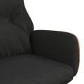 Chaise de relaxation Noir Tissu et PVC