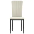 Chaises à manger lot de 2 Crème Velours
