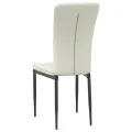 Chaises à manger lot de 2 Crème Velours