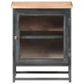 Table de chevet Gris 40x30x50 cm Bois d'acacia massif