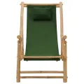 Chaise de terrasse Bambou et toile Vert