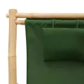 Chaise de terrasse Bambou et toile Vert