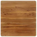Table de salle à manger Bois d'acacia et acier 75x75x76 cm