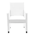 Chaises à manger lot de 2 blanc similicuir