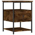 Tables de chevet 2 pcs chêne fumé 40x42x56 cm bois d'ingénierie