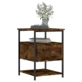 Tables de chevet 2 pcs chêne fumé 40x42x56 cm bois d'ingénierie