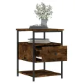 Tables de chevet 2 pcs chêne fumé 40x42x56 cm bois d'ingénierie