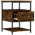 Tables de chevet 2 pcs chêne fumé 40x42x56 cm bois d'ingénierie