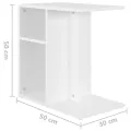Table d'appoint Blanc 50x30x50 cm Aggloméré