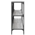 Table console sonoma gris 160x30x75 cm bois d'ingénierie et fer