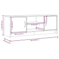 Meuble TV noir 102x30x37,5 cm bois d'ingénierie